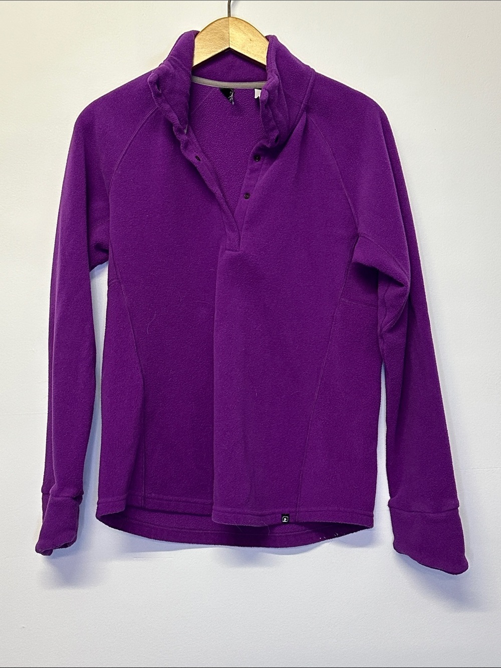 Eastern Mountain Sports Purple Fleece button up Pullover Sweater medium